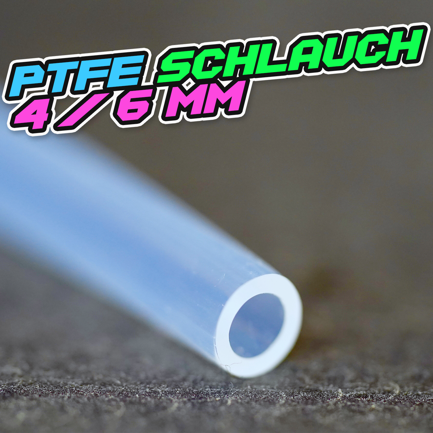 PTFE Schlauch GELB 4mm x 6mm - PTFE Tube Shop