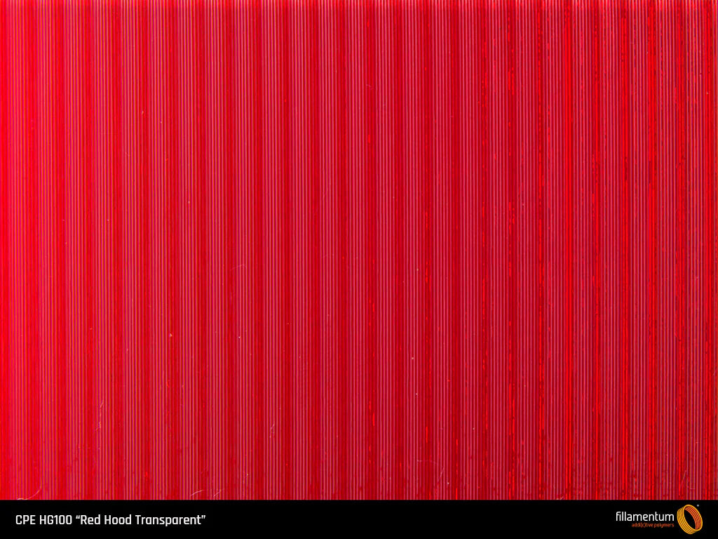 Fillamentum CPE HG100 - Red Hood Transparent [1.75mm] (46,53€/Kg)