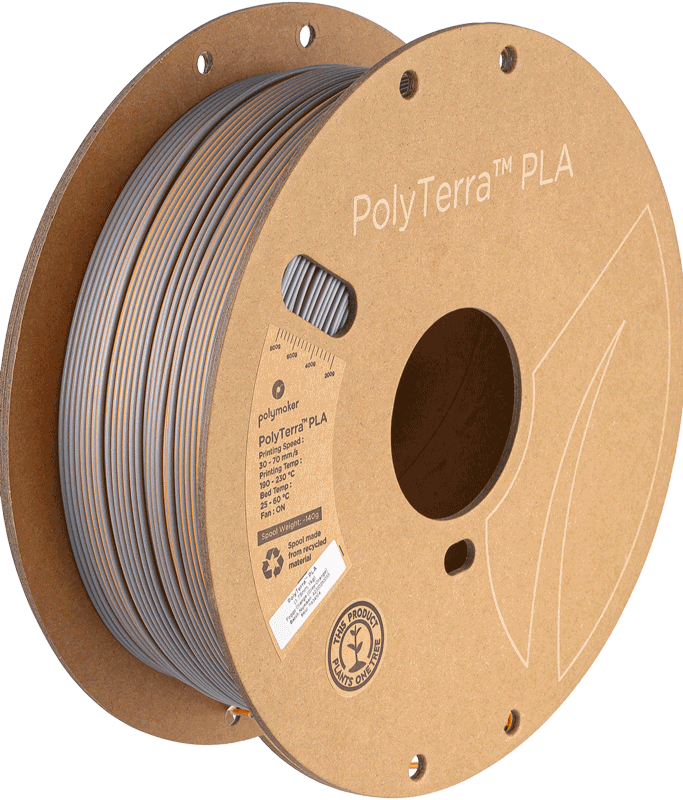 Polymaker PolyTerra™ Dual PLA - Foggy Orange (Grey-Orange) [1.75mm] (24,90€/Kg)