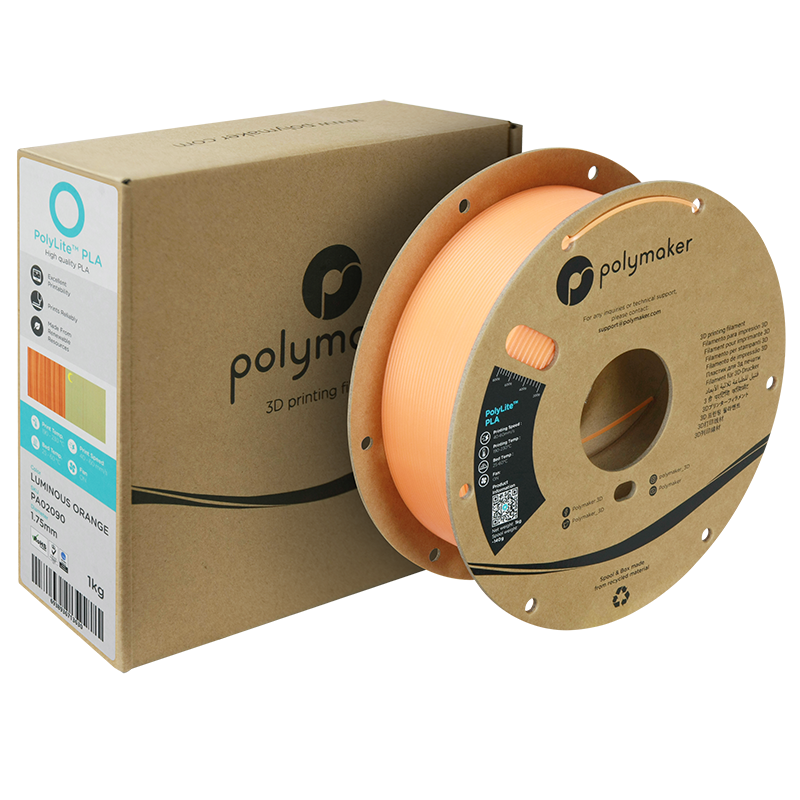 Polymaker PolyLite™ Luminous PLA - Orange [1.75mm] (32,90€/Kg)