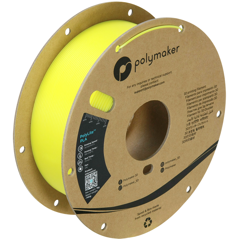 Polymaker PolyLite™ Luminous PLA - Yellow [1.75mm] (32,90€/Kg)