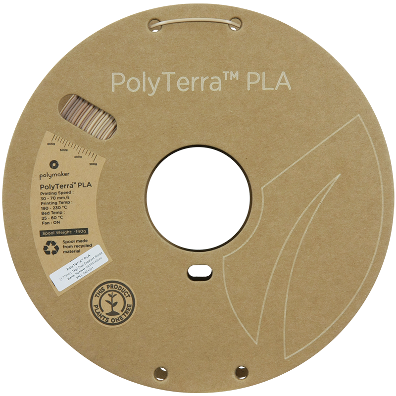 Polymaker PolyTerra™ Dual Gradient PLA - Wood [1.75mm] (29,90€/Kg)
