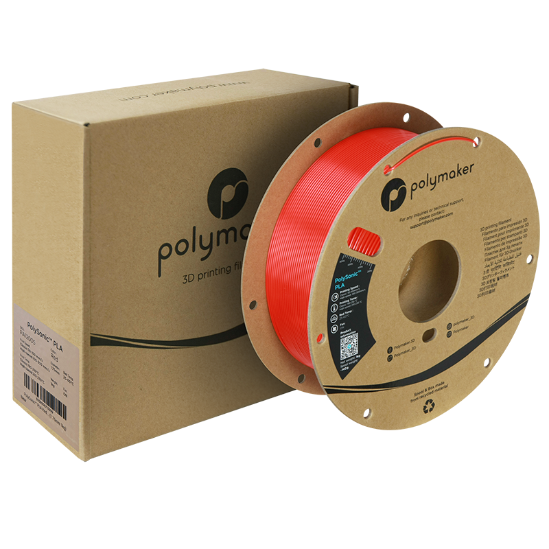 Polymaker PolySonic™ PLA - Red [1.75mm] (31,90€/Kg)