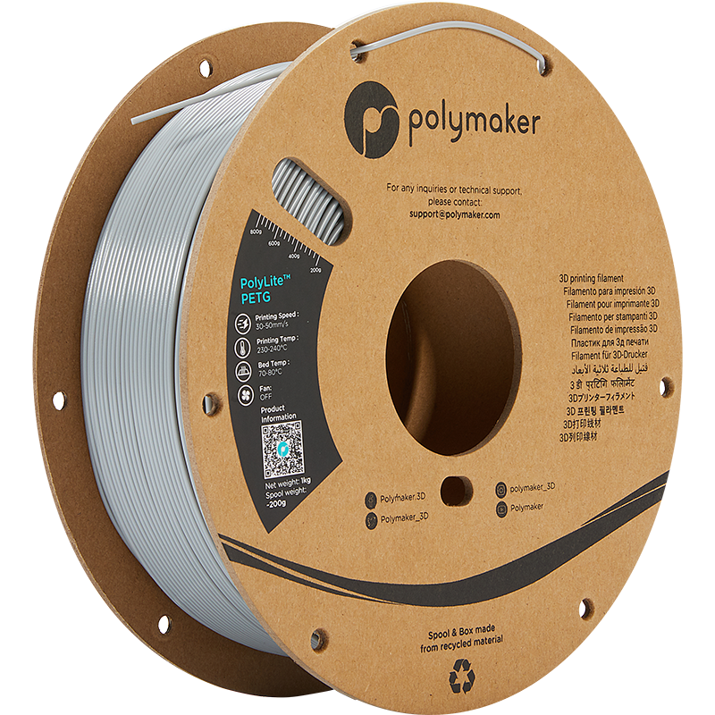 Polymaker PolyLite™ PETG - Grey [1.75mm] (29,90€/Kg)