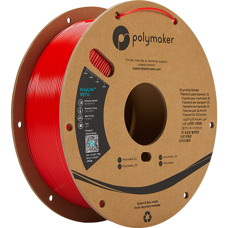 Polymaker PolyLite™ PETG - Red [1.75mm] (29,90€/Kg)