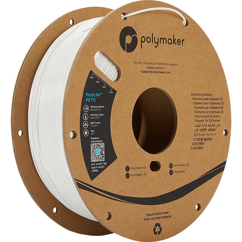 Polymaker PolyLite™ PETG - White [1.75mm] (29,90€/Kg)