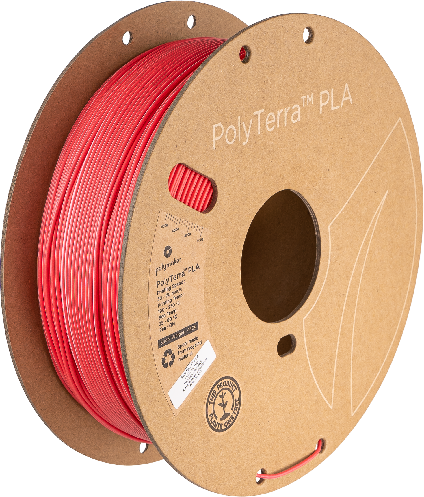 Polymaker PolyTerra™ Dual PLA - Flamingo (Pink-Red) [1.75mm] (24,90€/Kg)