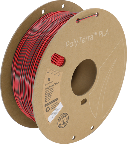 Polymaker PolyTerra™ Dual PLA - Shadow Red (Black-Red) [1.75mm] (24,90€/Kg)