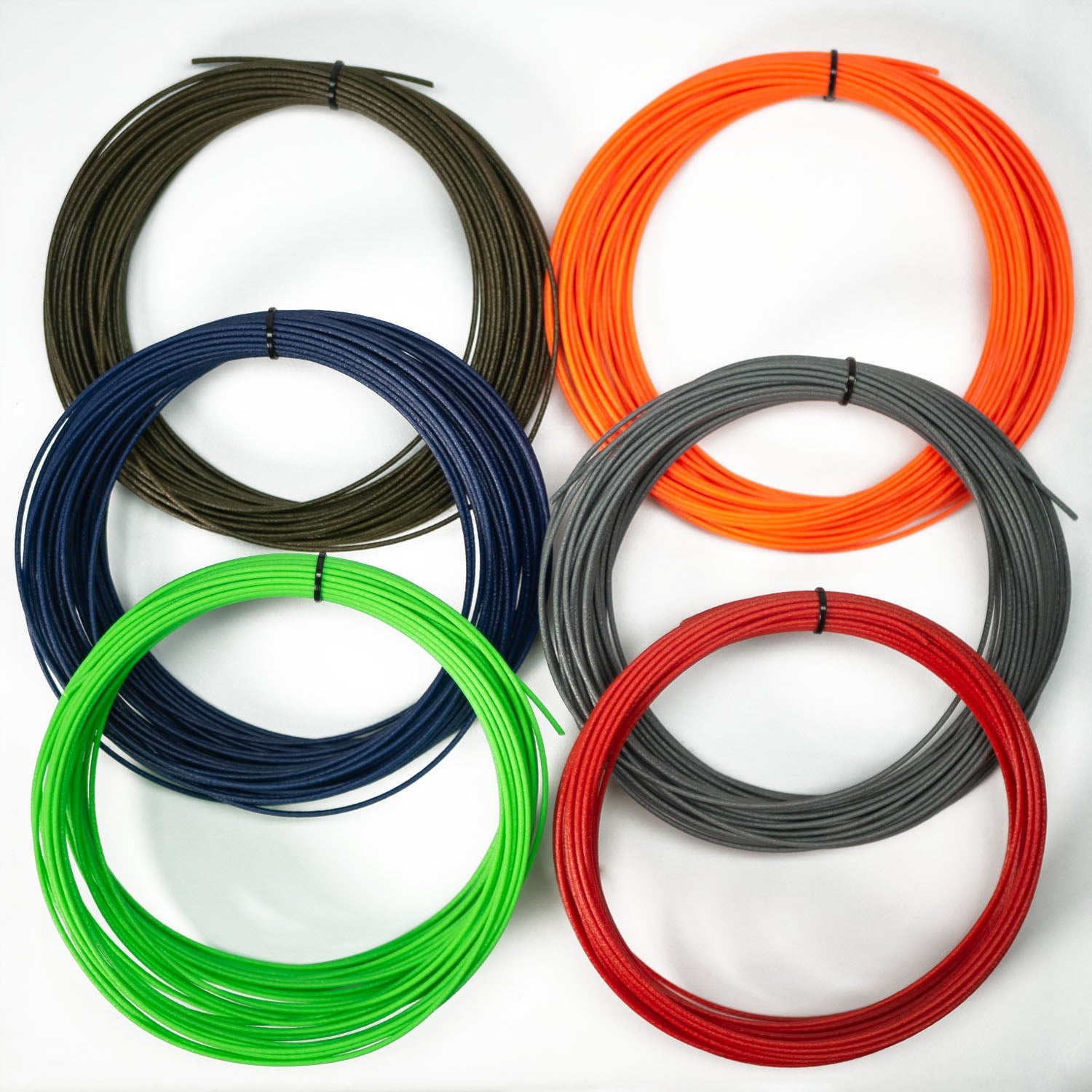 PRINCORE Filament Samples / Proben 15m [1.75mm] 6er-SET Nylon PA12 GF