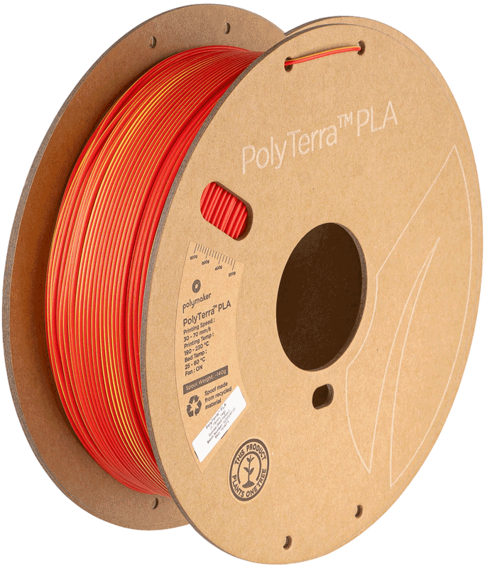 Polymaker PolyTerra™ Dual PLA - Sunrise (Red-Yellow) [1.75mm] (24,90€/Kg)