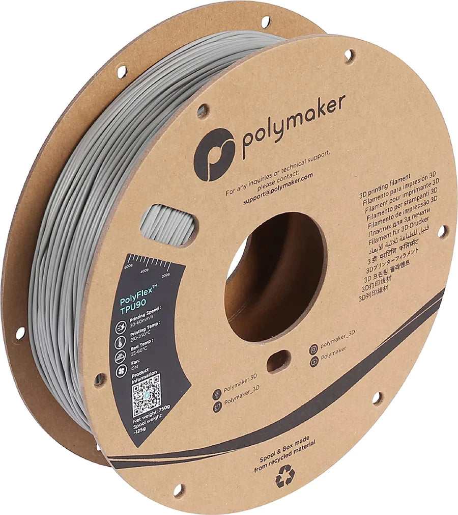 Polymaker PolyFlex™ TPU90 - Grey [1.75mm] (53,20€/Kg)