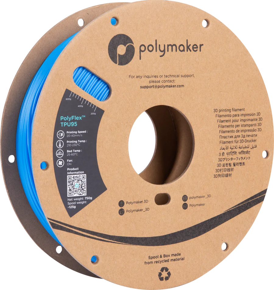 Polymaker PolyFlex™ TPU95 - Blue [1.75mm] (46,53€/Kg)