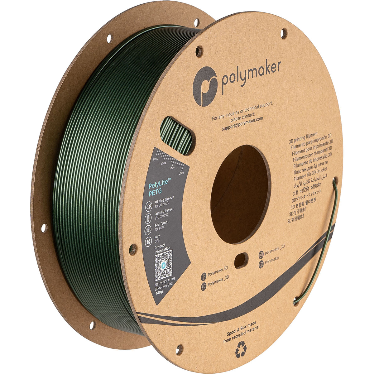 Polymaker PolyLite™ PETG - [1.75mm] (29,90€/Kg)