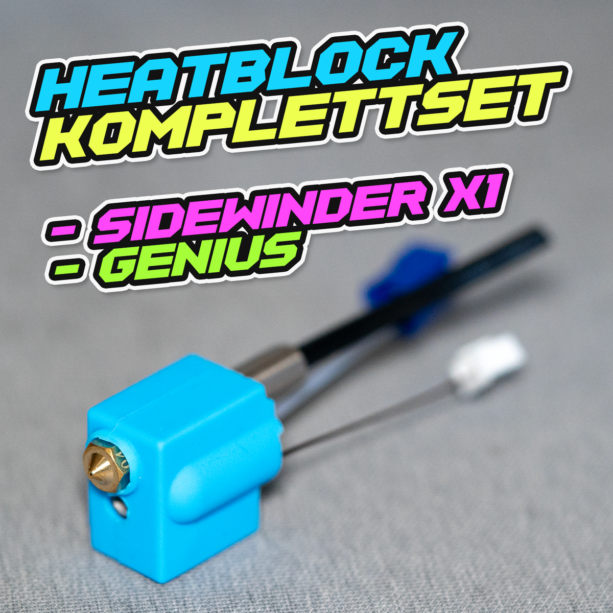 Heizblock KOMPLETTSET (z.B. Sidewinder X1 / X2 / GENIUS)