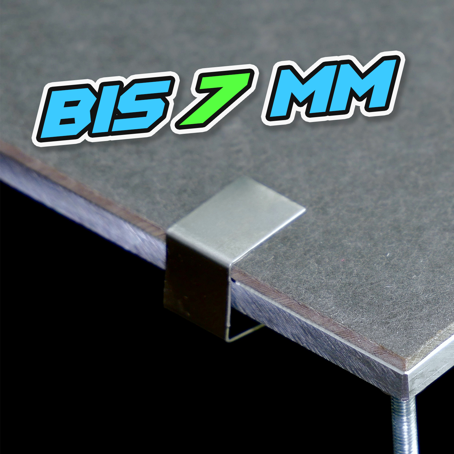 Druckbett Klammern 9mm - Klemmschraube - Silber