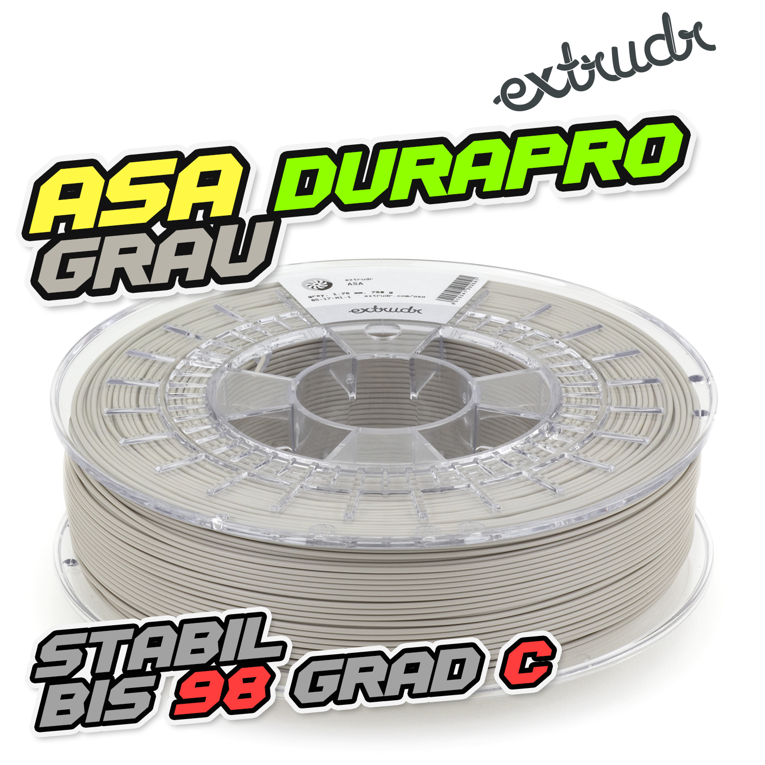 Extrudr ASA DuraPro - Grau [1.75mm] (34,53€/Kg)