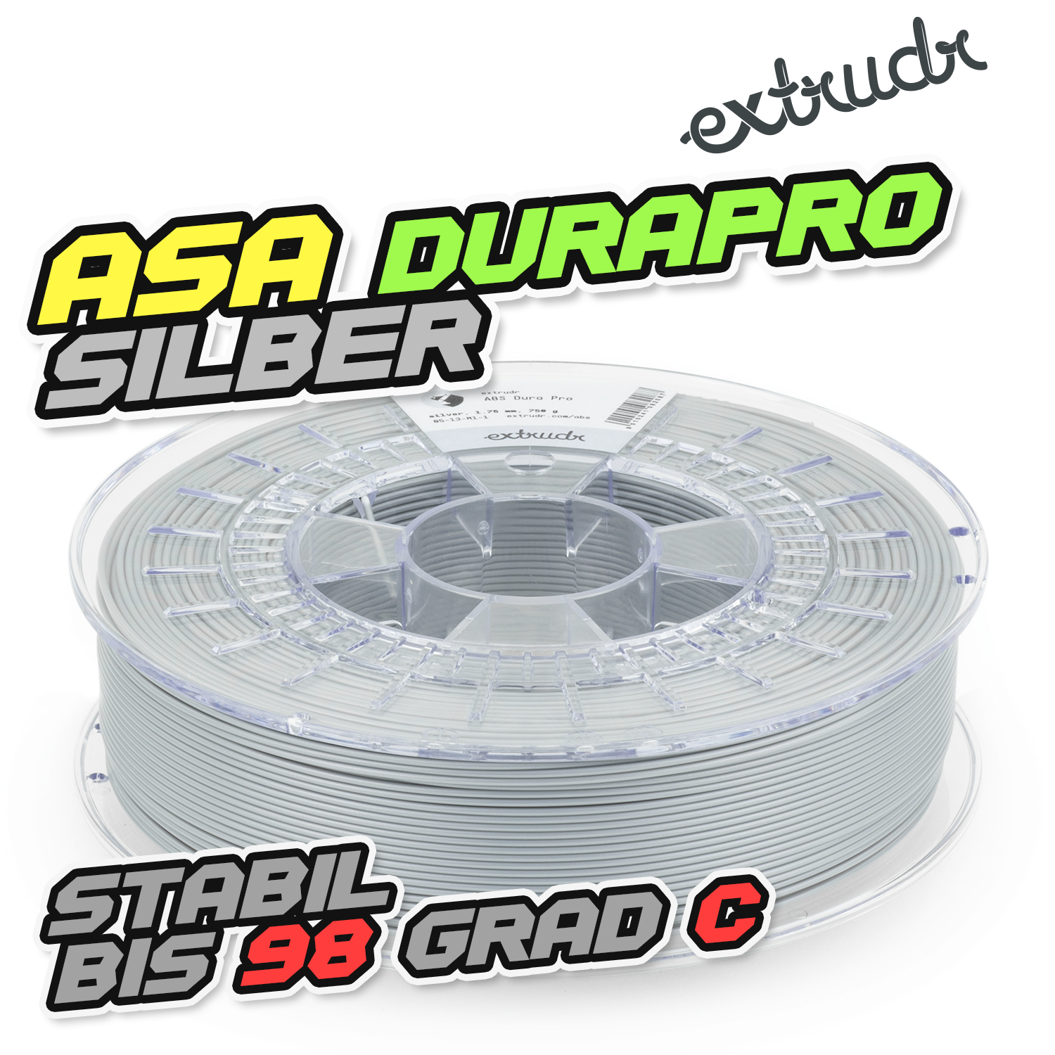 Extrudr ASA DuraPro - Silber [1.75mm] (34,53€/Kg)