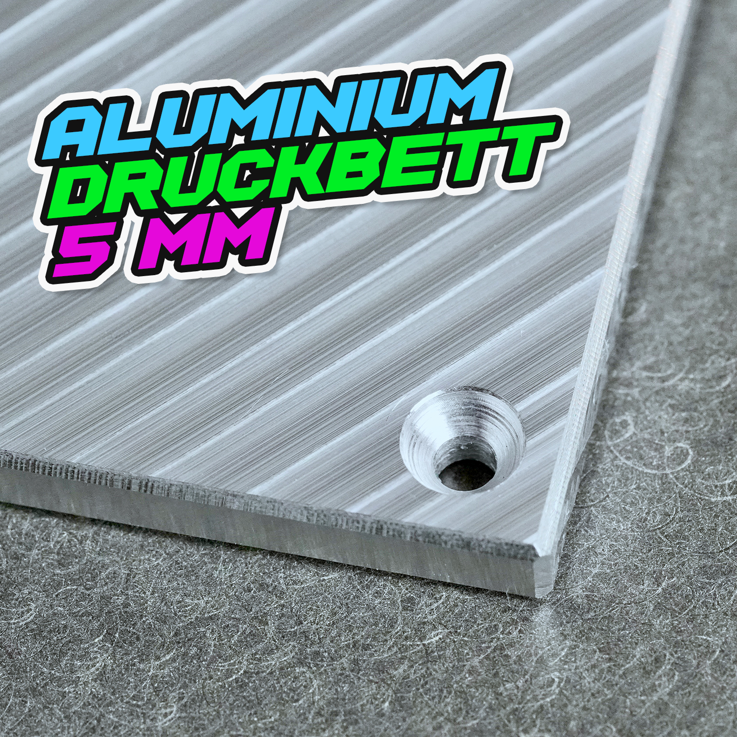 Druckbett SET [Aluminium Druckbett + PRINPLATE PEI Rough + Magnetfolie] !Variante wählen!