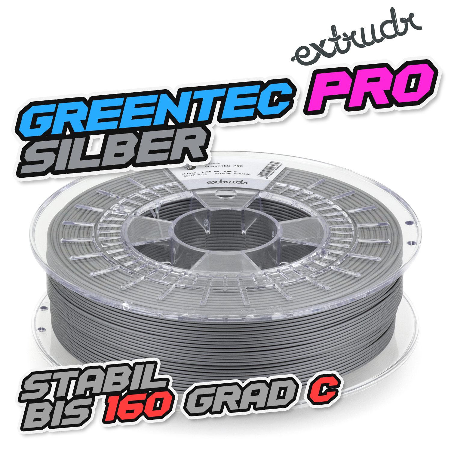 Extrudr GreenTEC PRO - Silber [1.75mm] (56,13€/Kg)