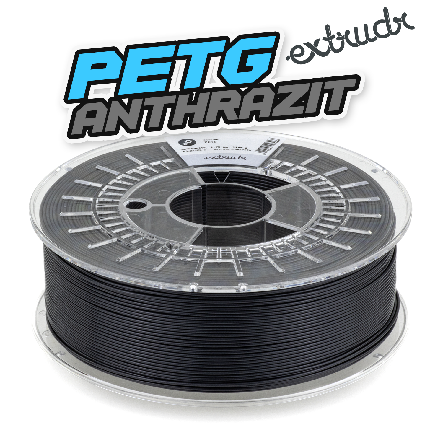 Extrudr PETG - Anthrazit [1.75mm] (35,45€/Kg)