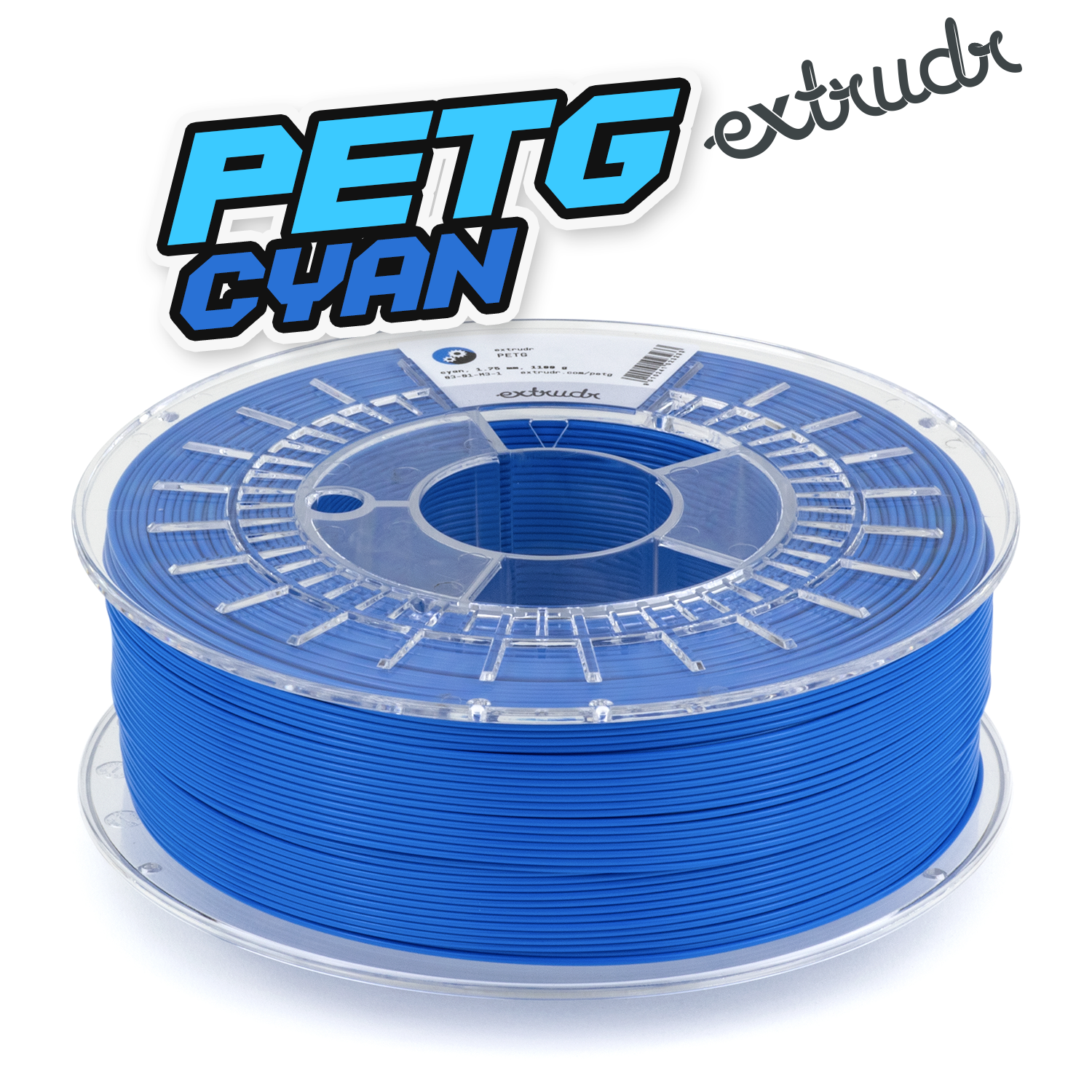Extrudr PETG - Cyan [1.75mm] (35,45€/Kg)