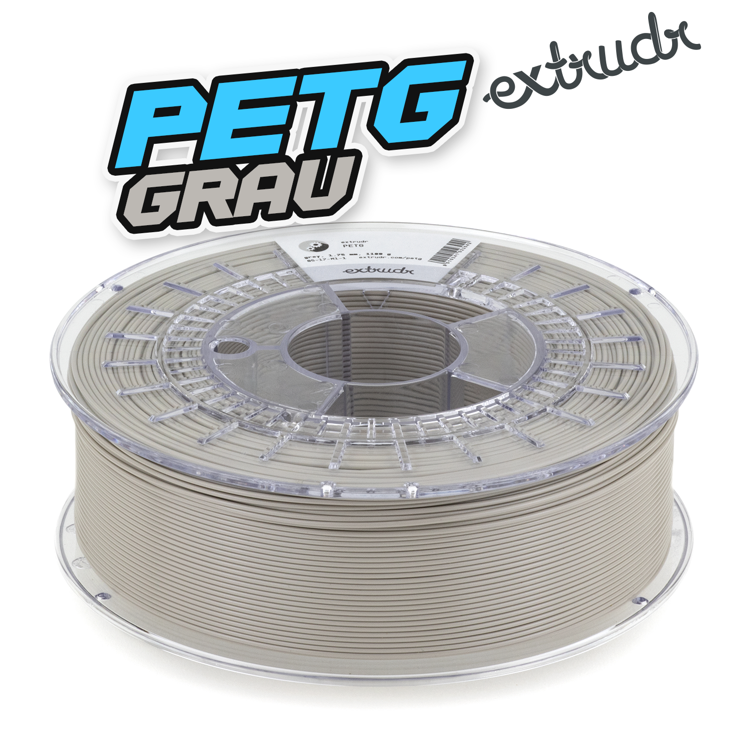 Extrudr PETG - Grau [1.75mm] (35,45€/Kg)