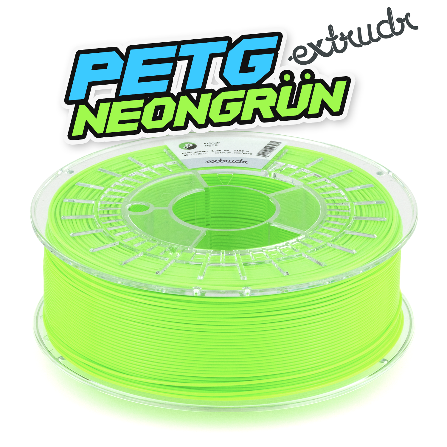 Extrudr PETG - Neongrün [1.75mm] (35,45€/Kg)
