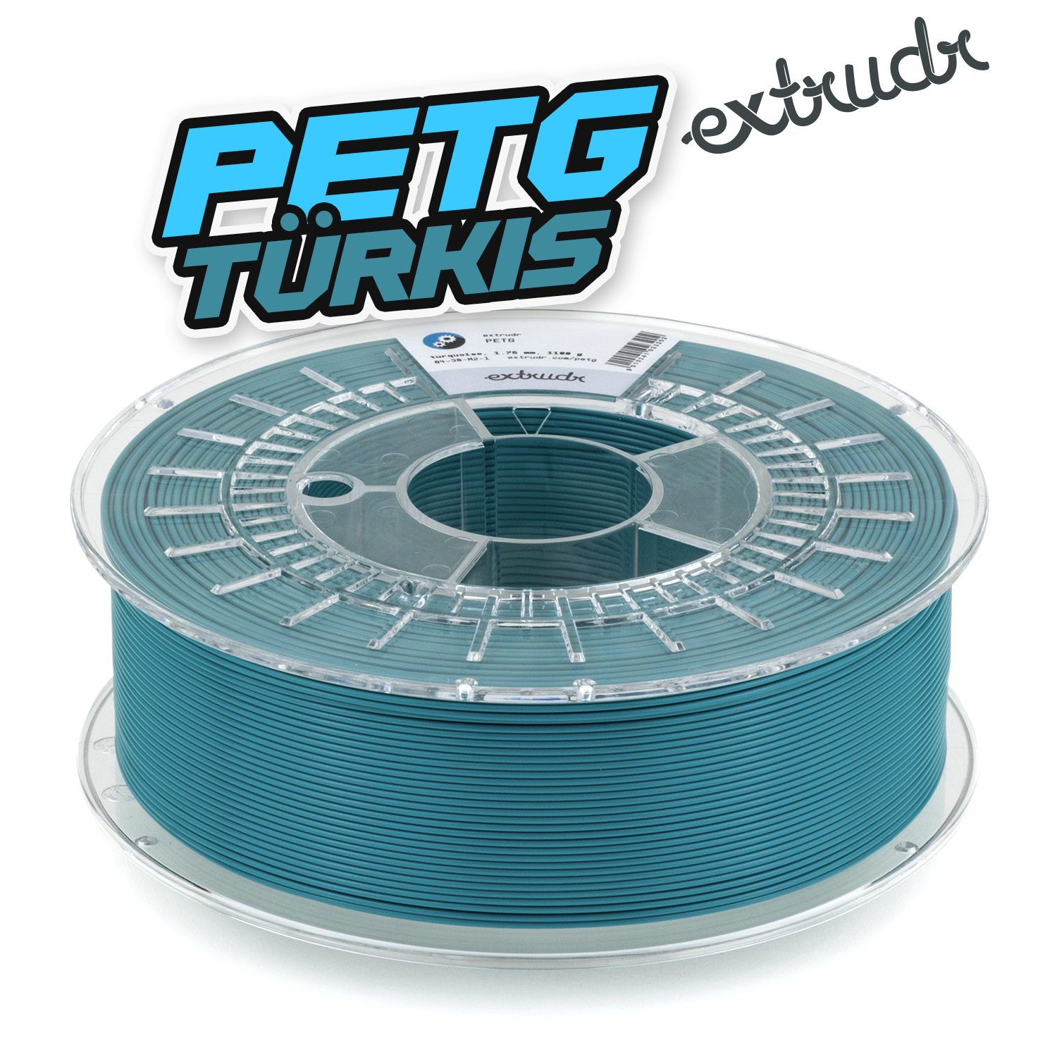 Extrudr PETG - Türkis [1.75mm] (35,45€/Kg)