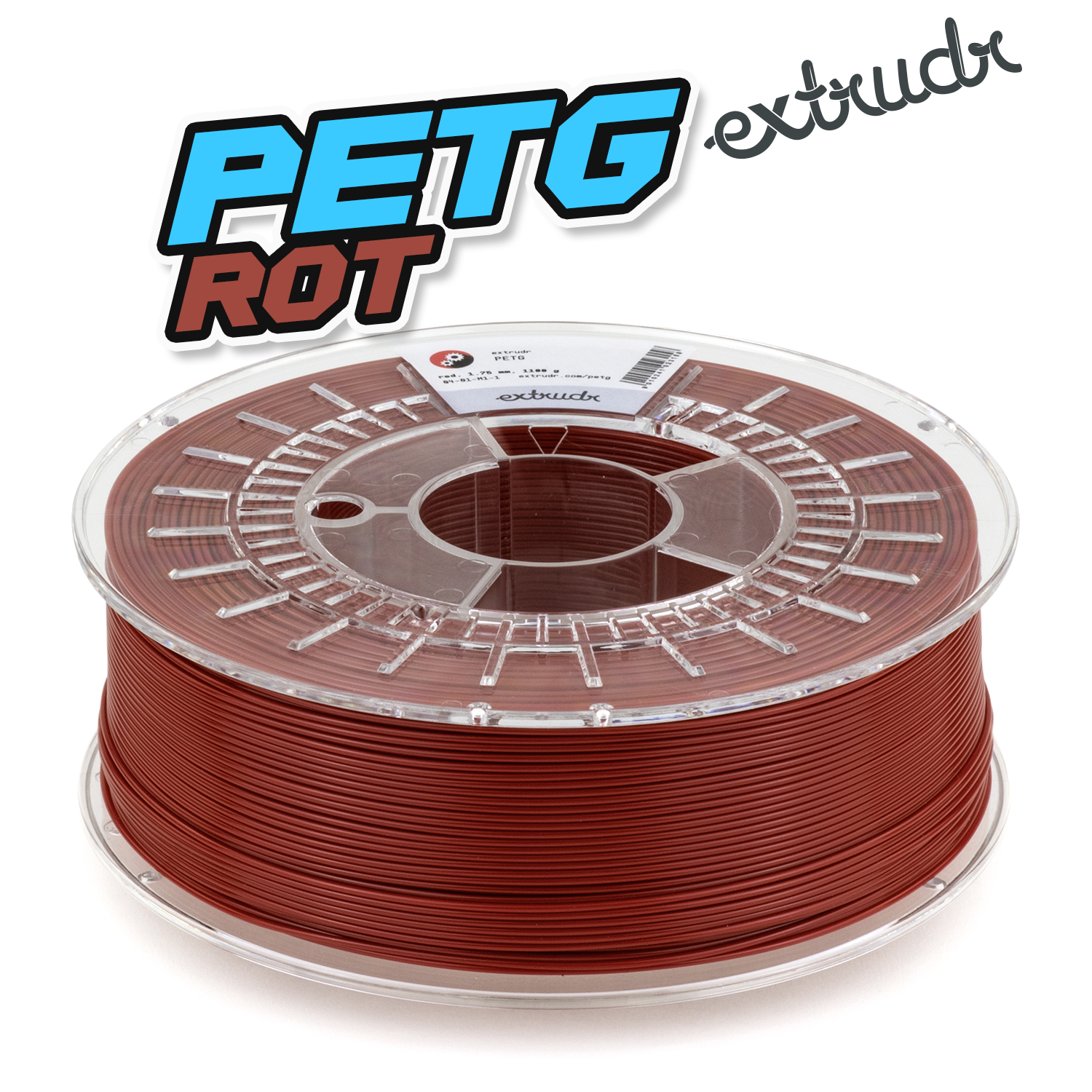Extrudr PETG - Rot [1.75mm] (35,45€/Kg)