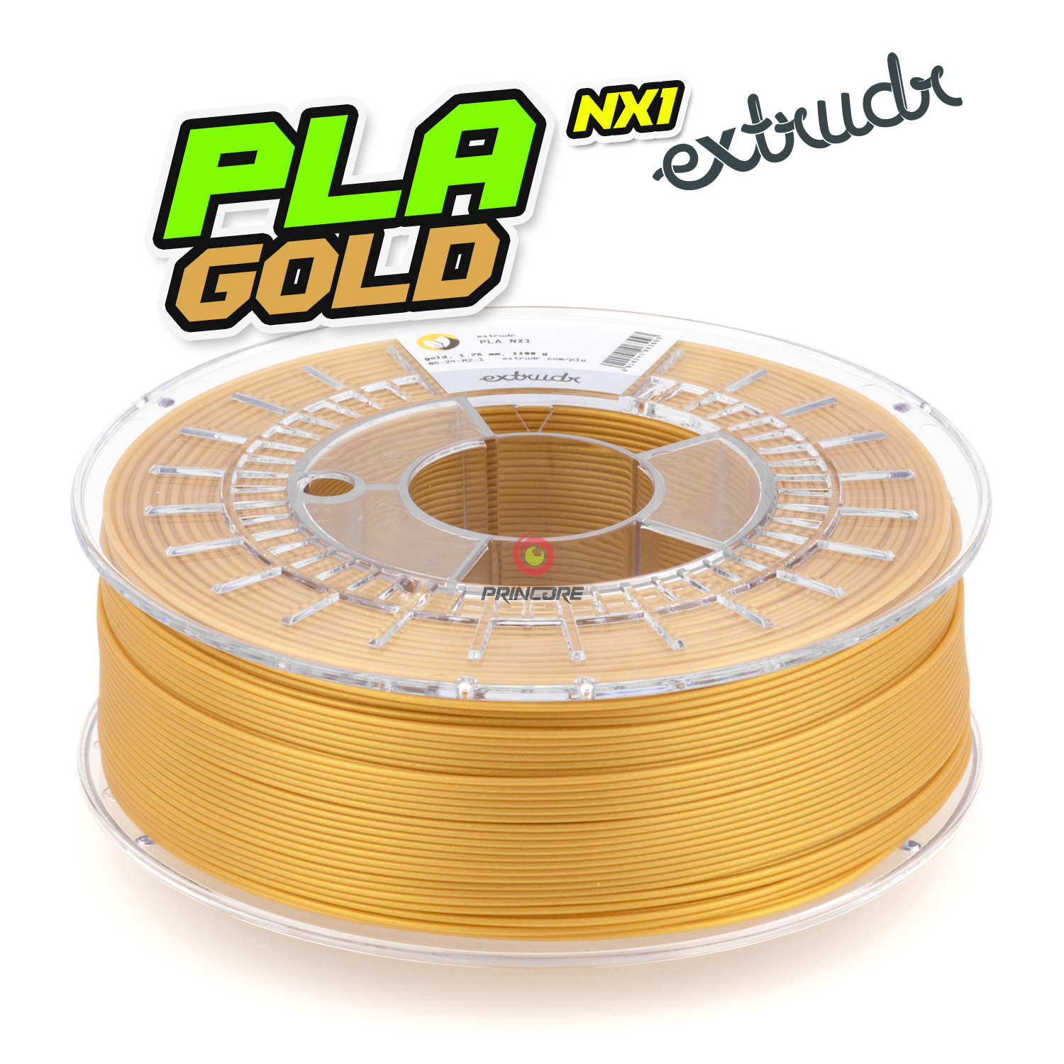 Extrudr PLA NX1 - Gold [1.75mm] (24,90€/Kg)