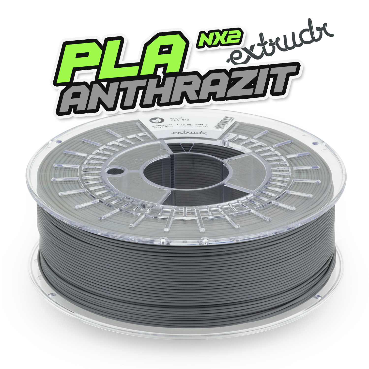 Extrudr PLA NX2 - Anthrazit [1.75mm] (25,90€/Kg)