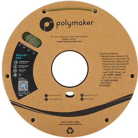 Polymaker PolyLite™ ASA - Army Green [1.75mm] (34,90€/Kg)