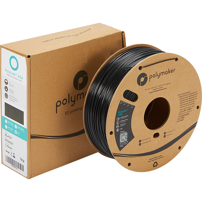 Polymaker PolyLite™ ASA - Schwarz [1.75mm] (34,90€/Kg)