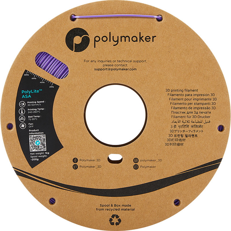 Polymaker PolyLite™ ASA - Purple [1.75mm] (34,90€/Kg)