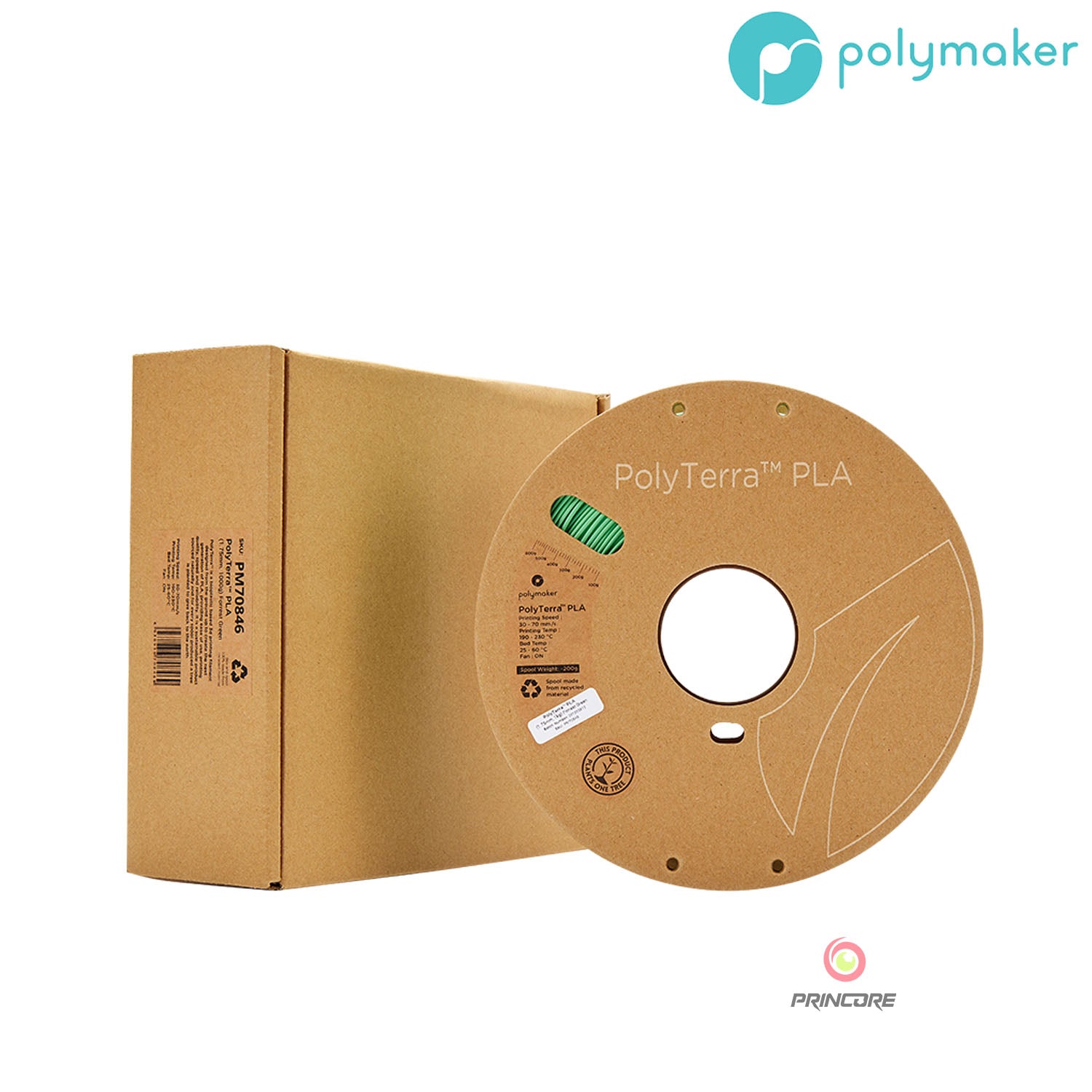 Polymaker PolyTerra™ PLA - Forrest Green [1.75mm] (19,90€/Kg)