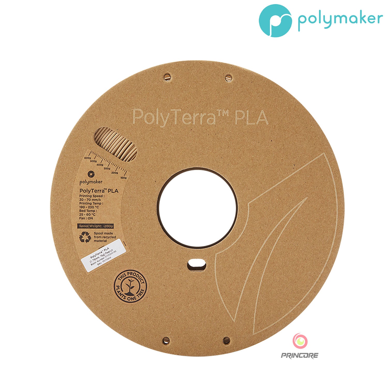 Polymaker PolyTerra™ PLA - Peanut [1.75mm] (19,90€/Kg)