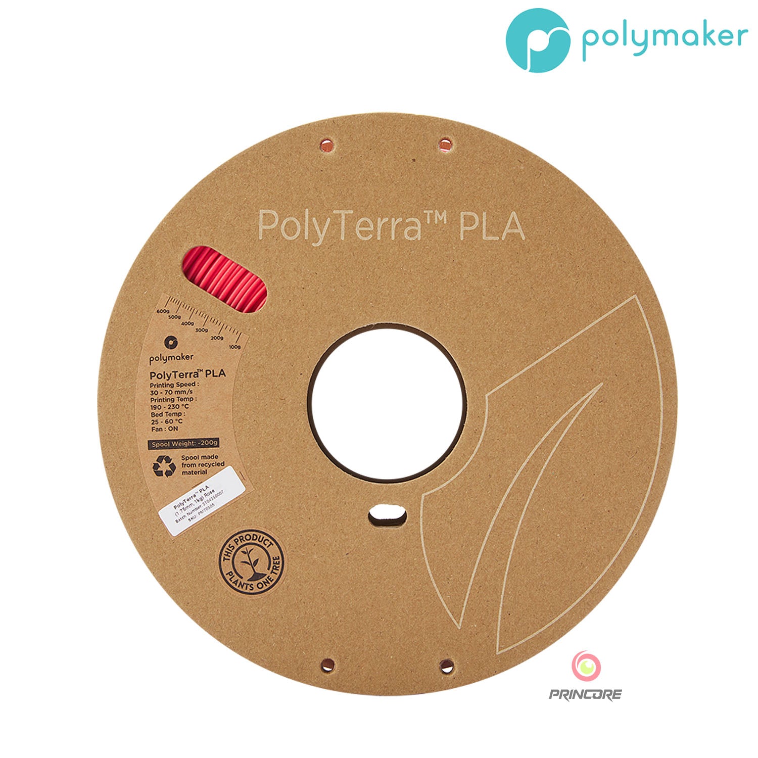 Polymaker PolyTerra™ PLA - Rose [1.75mm] (19,90€/Kg)