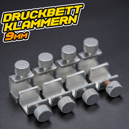 Druckbett Klammern 9mm - Klemmschraube
