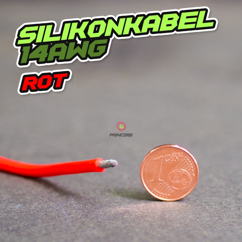 Silikonkabel 14AWG Rot (3,59€/m)