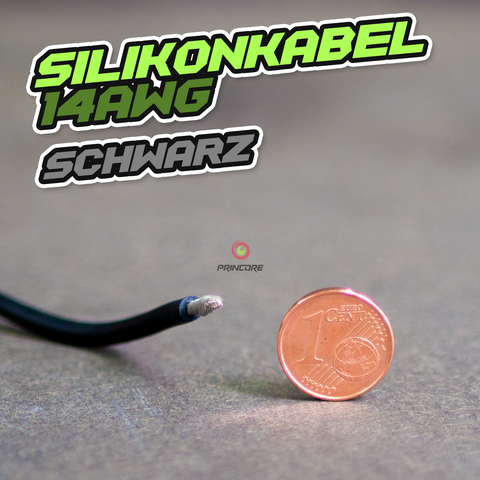Silikonkabel 14AWG Schwarz (3,59€/m)