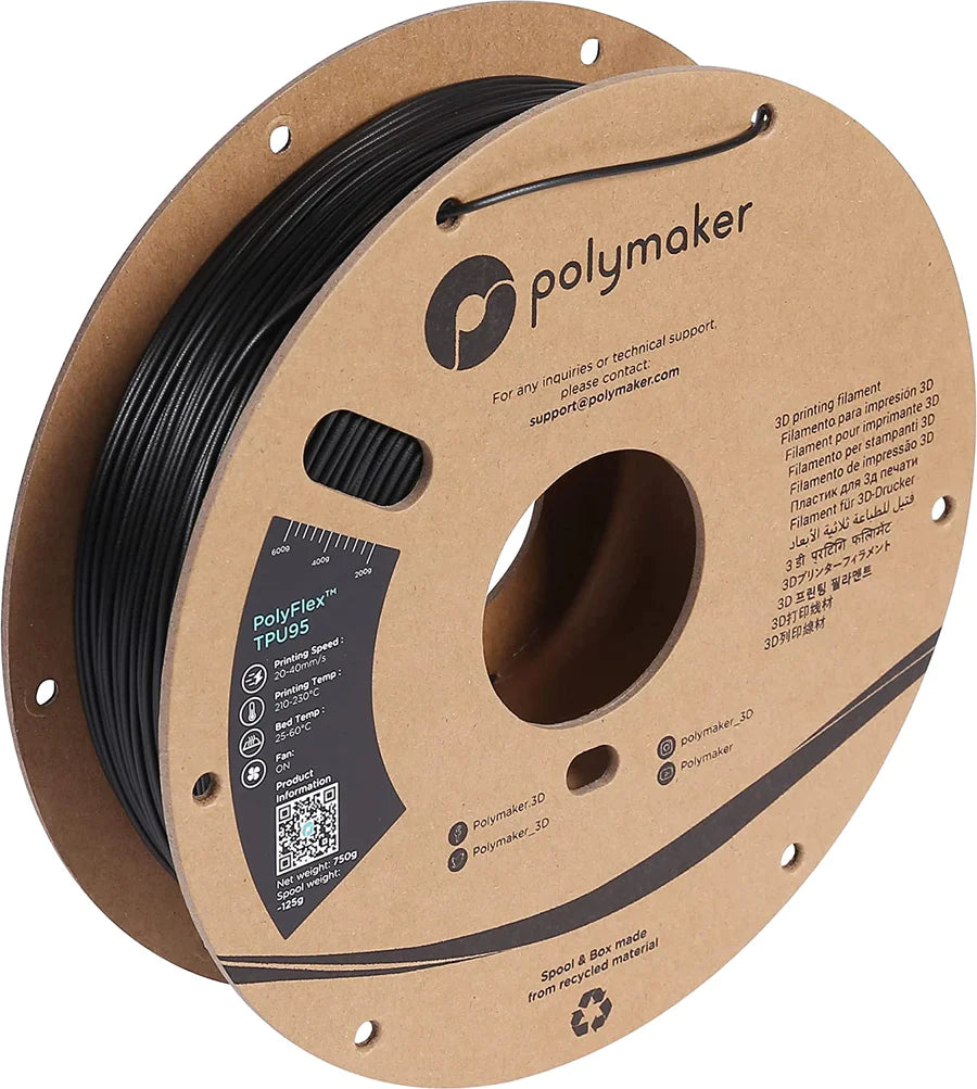 Polymaker PolyFlex™ TPU90 - Black [1.75mm] (53,20€/Kg)