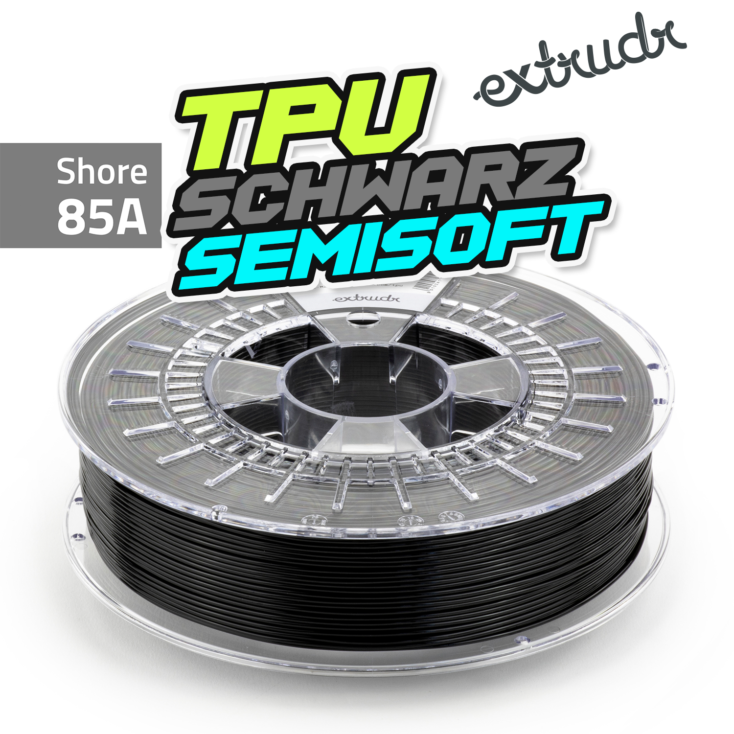 Extrudr TPU SEMISOFT - Schwarz [1.75mm] (46,53€/Kg)