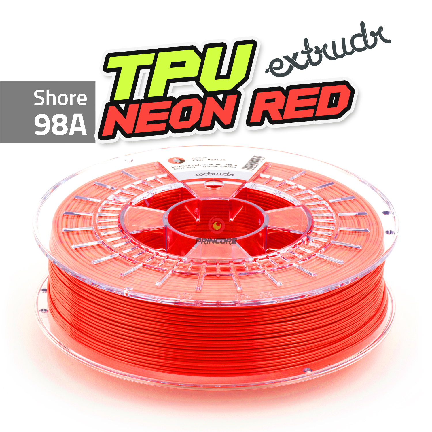 Extrudr TPU - Neonred [1.75mm] (46,53€/Kg)
