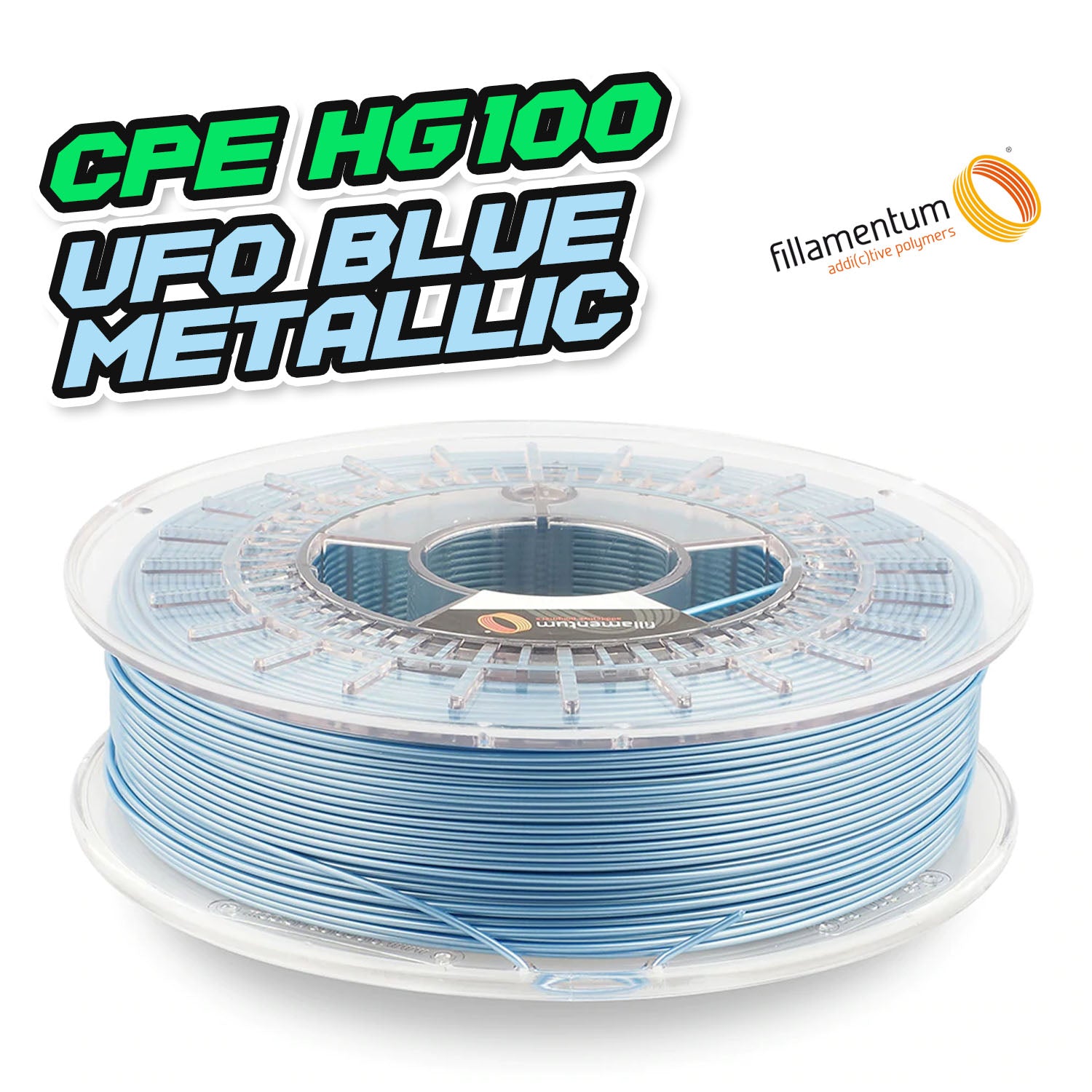 Fillamentum CPE HG100 - UFO Blue Metallic [1.75mm] (46,53€/Kg)