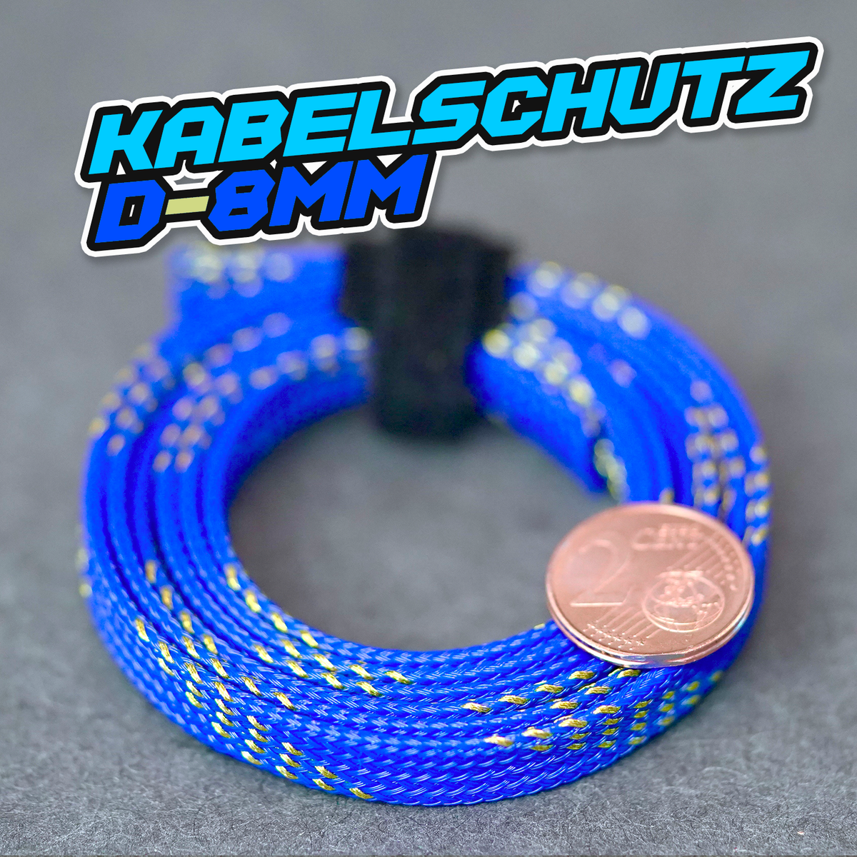 Kabelschutz / Geflechtschlauch - 8mm 2,49€/Meter !Farbe wählbar!