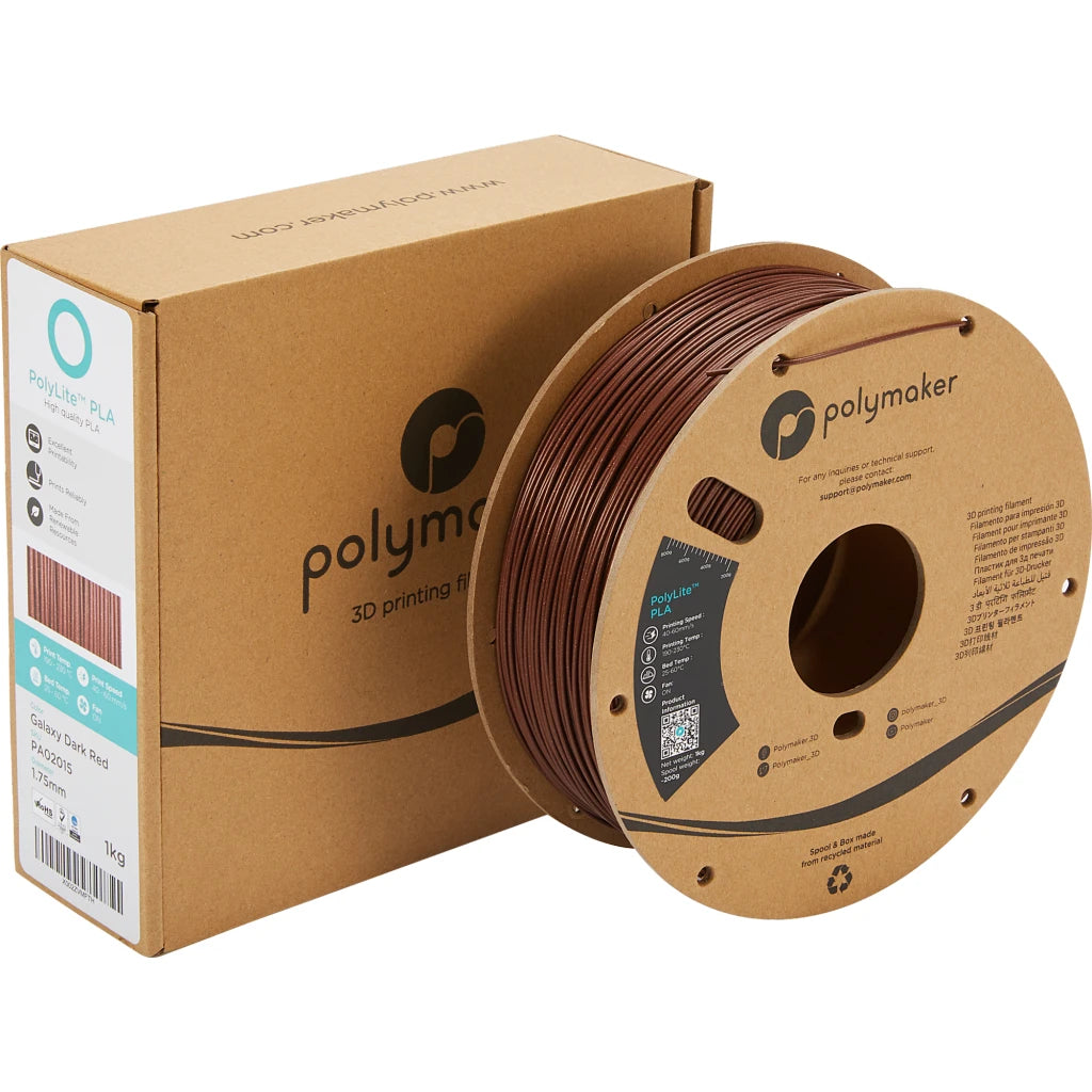 Polymaker PolyLite™ Galaxy PLA - Galaxy Dark Red [1.75mm] (29,90€/Kg)