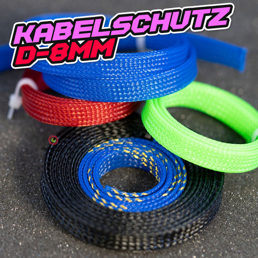 Kabelschutz / Geflechtschlauch - 8mm 2,49€/Meter !Farbe wählbar!