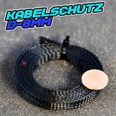 Kabelschutz / Geflechtschlauch - 8mm 2,99€/Meter !Farbe wählbar!