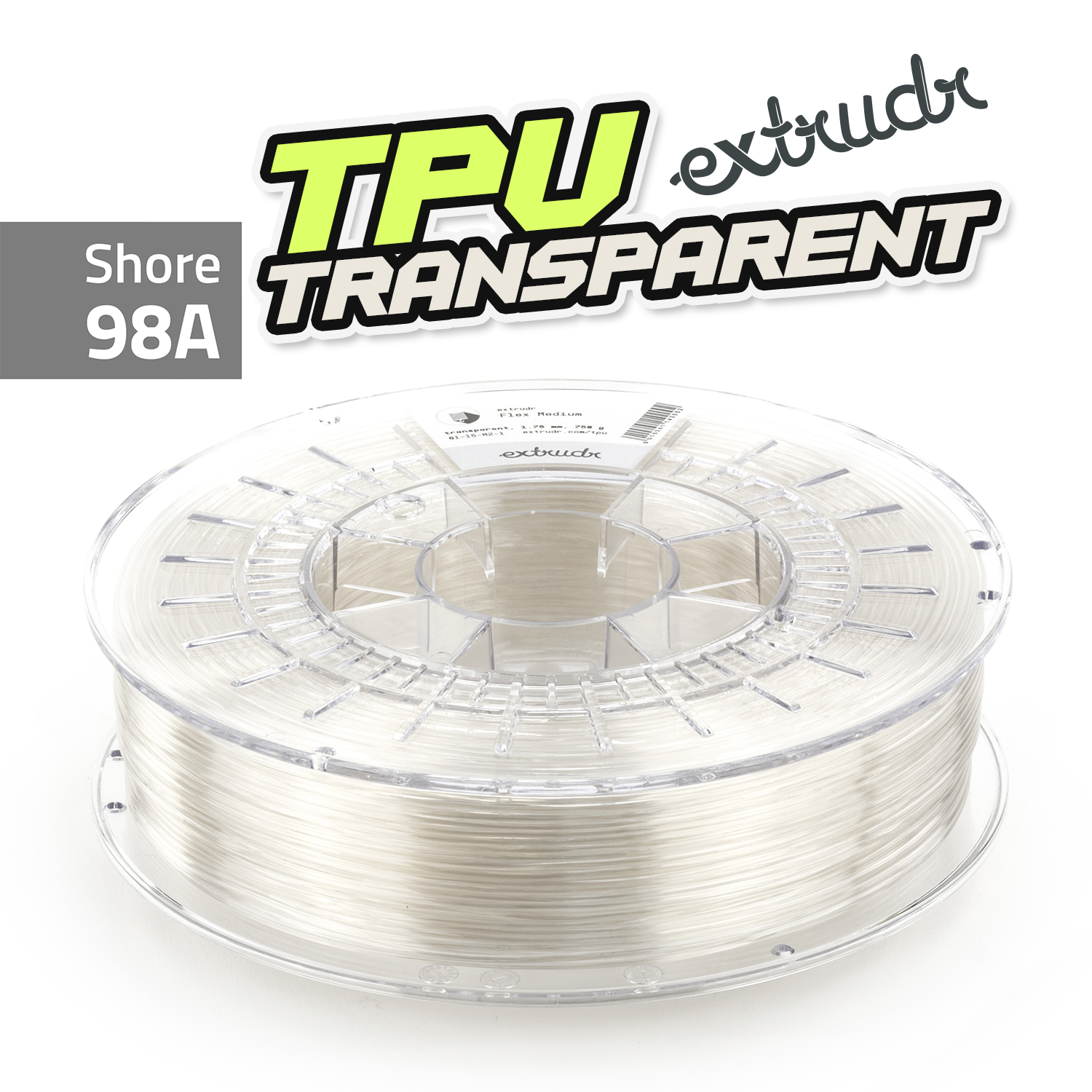 Extrudr TPU - Transparent [1.75mm] (46,53€/Kg)