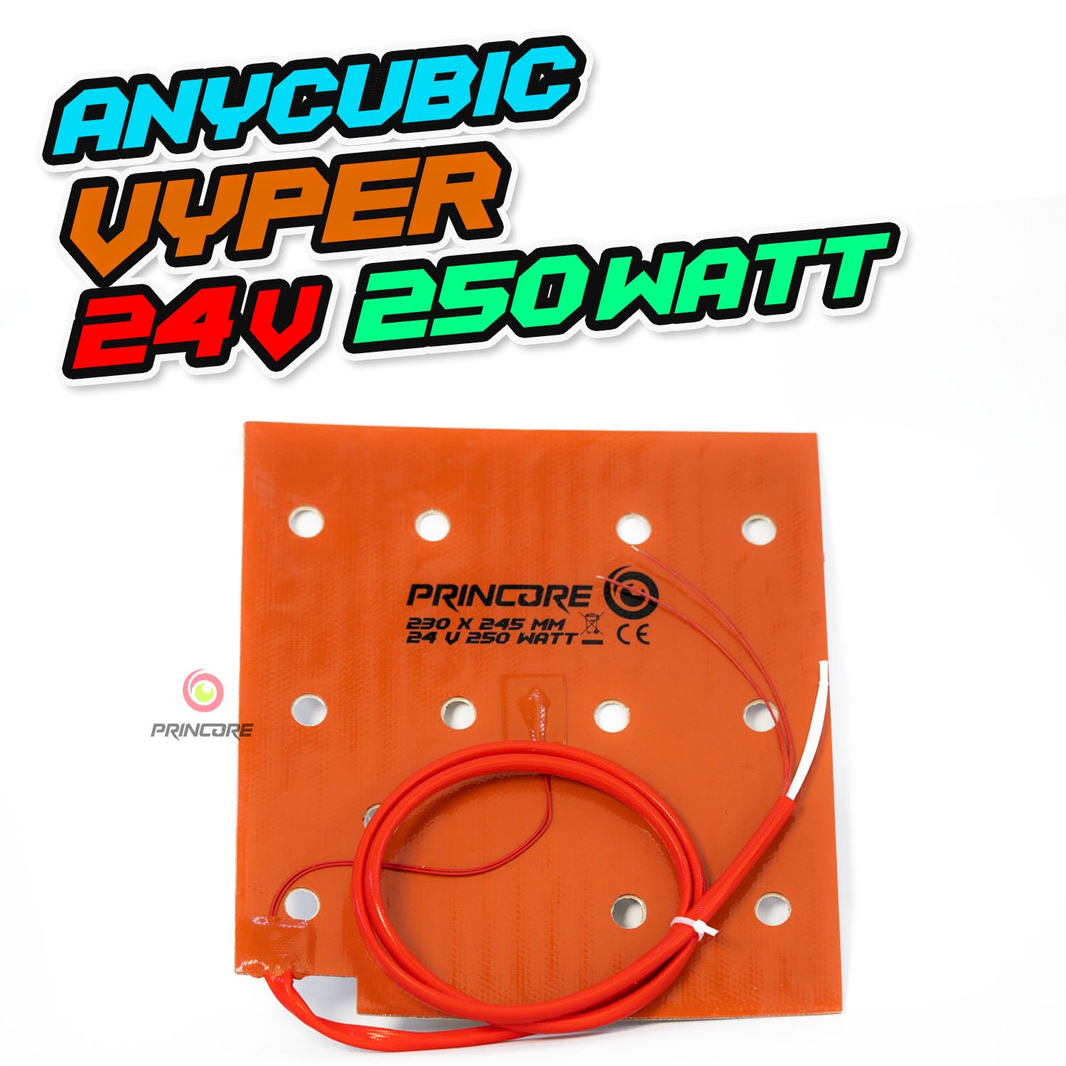 Anycubic Vyper - Silikonheizmatte 24V 250Watt - 230x245mm